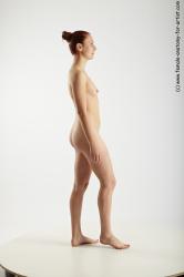 Nude Woman White Standing poses - ALL Slim medium colored Standing poses - simple Pinup